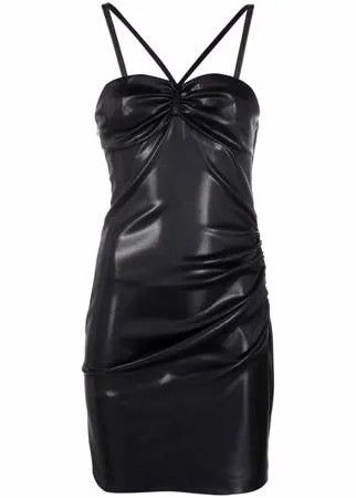Dsquared2 приталенное платье мини с эффектом металлик
