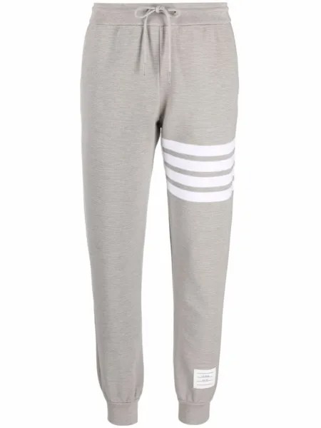 Спортивные брюки с полосками 4-Bar Thom Browne, серый