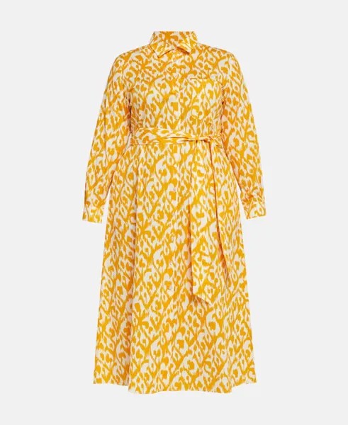 Платье-рубашка на талии Marina Rinaldi, желтый