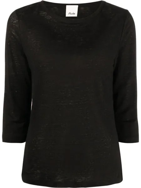 Allude топ с рукавами три четверти, черный