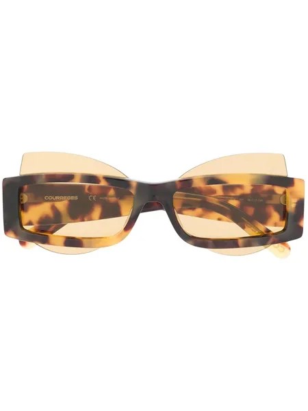Courrèges солнцезащитные очки в контрастной оправе