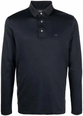 Emporio Armani рубашка поло с длинными рукавами и логотипом