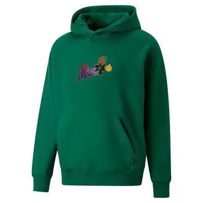 Puma PAM X Graphic Pullover Hoodie Mens Green Casual Athletic Outerwear 53600