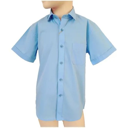Школьная рубашка, размер 134-140, сиреневый