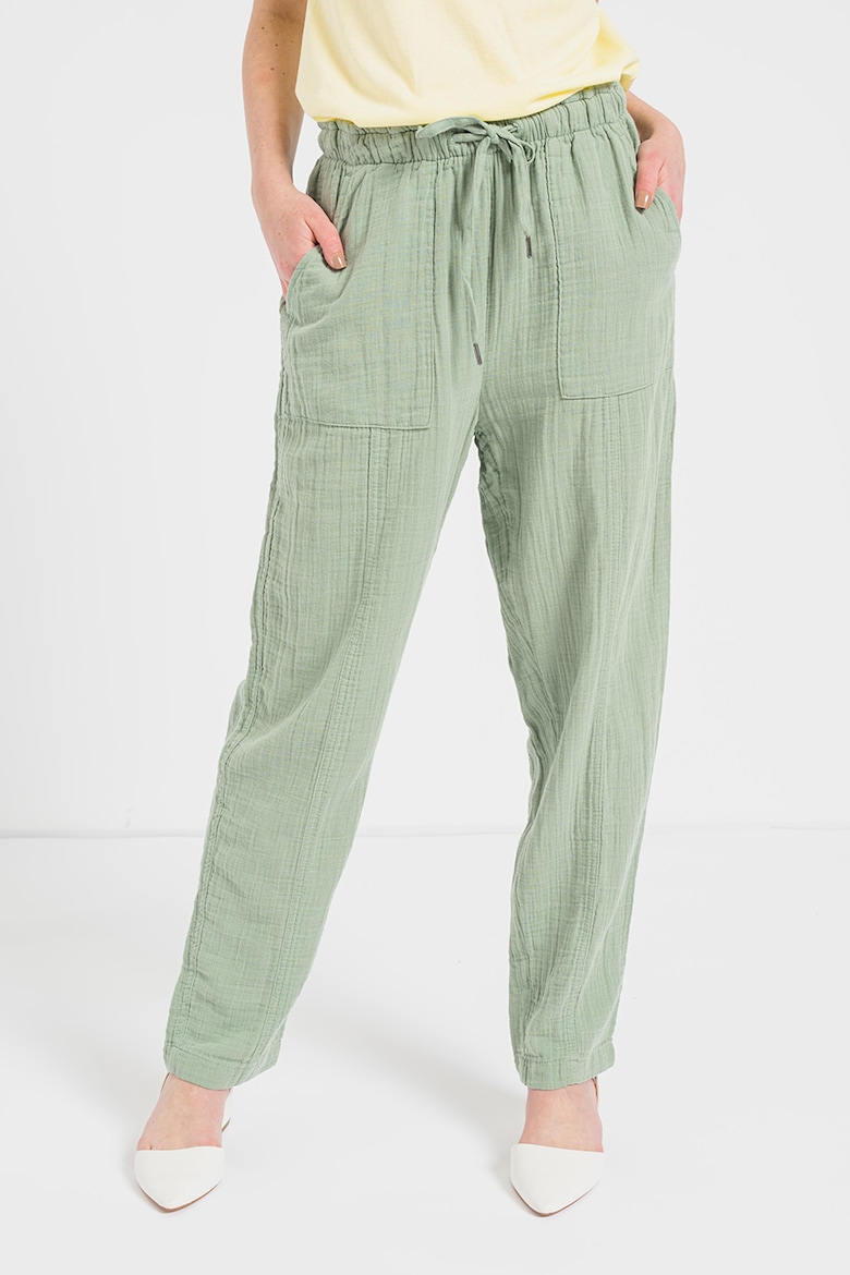 Хлопковые брюки с карманами Gap, зеленый