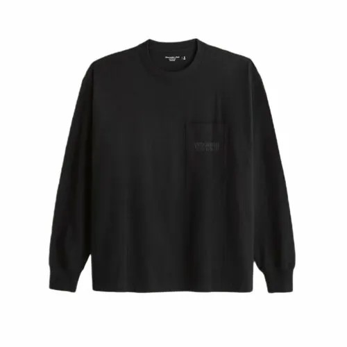 Лонгслив Abercrombie & Fitch, размер M, черный