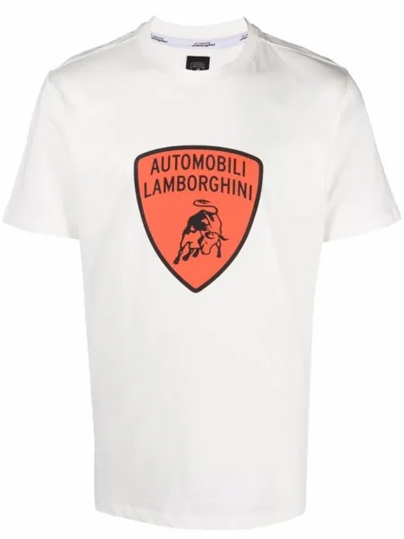 Automobili Lamborghini футболка с логотипом, белый