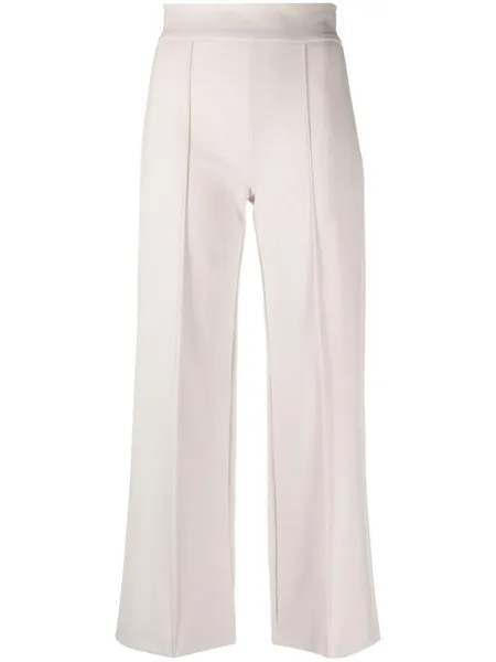 Semicouture seam-exposed detail high-waist trousers, нейтральный цвет