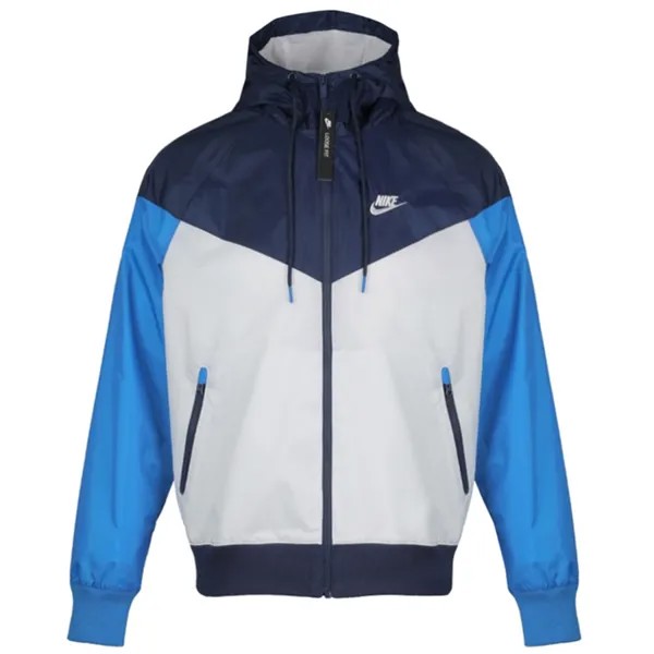 Спортивная куртка Nike Colorblock Windbreaker Breathable, голубой/мультиколор