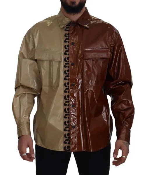 DOLCE - GABBANA Повседневная рубашка из разноцветного шелка с длинными рукавами 41/US16/L Рекомендуемая розничная цена 1350 долларов США