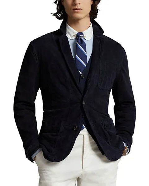 Замшевое спортивное пальто Polo Ralph Lauren, цвет Blue