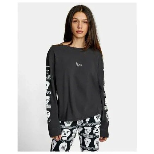 Футболка RVCA, хлопок, размер XS/6, черный