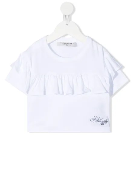 Philosophy Di Lorenzo Serafini Kids футболка с оборками и логотипом