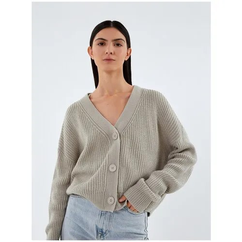 Zarina Укороченный кардиган, цвет Бежевый, размер XL (RU 50)
