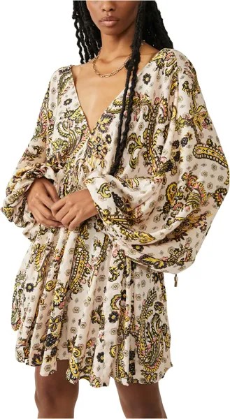 Платье Printed Arzel Mini Free People, цвет Tea Combo