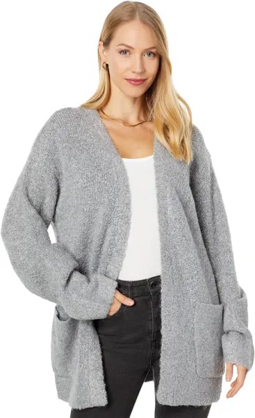 Свитер Sherpa Cardigan Three Dots, цвет Heather Charcoal