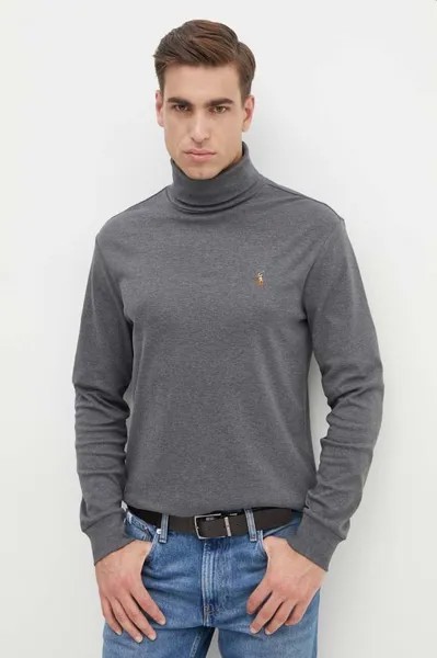 Хлопковый свитер Polo Ralph Lauren, серый