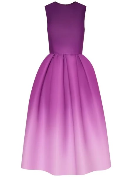 Платье миди Ombre Faille Oscar de la Renta, фиолетовый