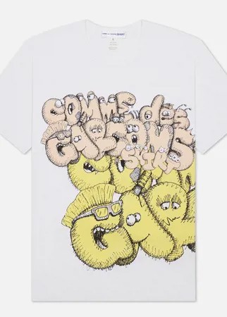 Мужская футболка Comme des Garcons SHIRT x KAWS Print 5, цвет белый, размер L