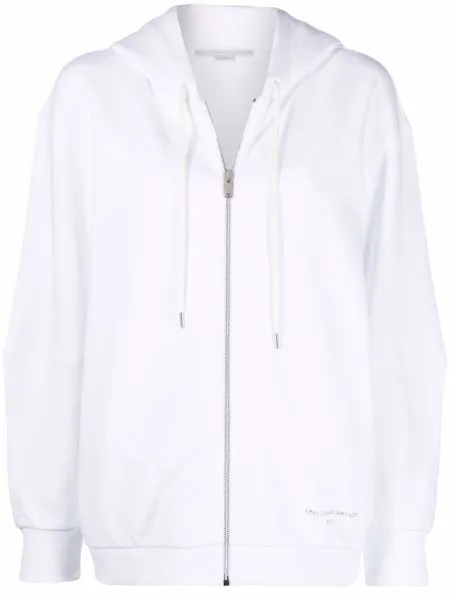 Stella McCartney худи с кулиской и логотипом, белый