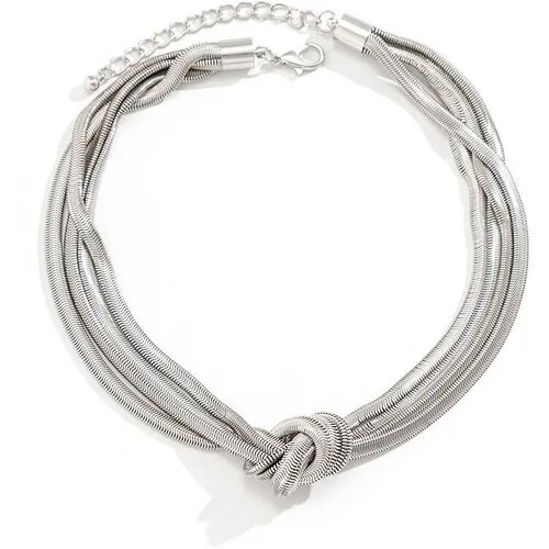 Колье WASABI jewell, длина 42 см, серый, серебряный