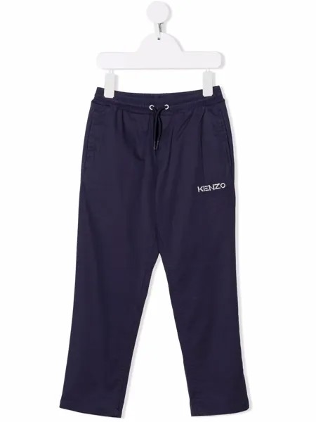 Kenzo Kids спортивные брюки с вышитым логотипом