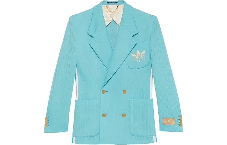 Мужской деловой костюм Adidas Originals X, синий Gucci, синий
