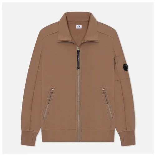 Мужская толстовка C.P. Company Full Zipped Diagonal Raised Fleece серый, Размер XXL