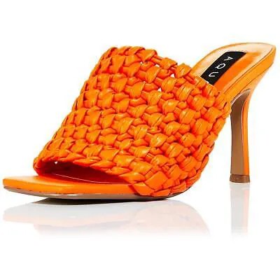 Женские туфли-мюли Aqua Katy Orange из искусственной кожи 6,5 средний (B,M) BHFO 4788