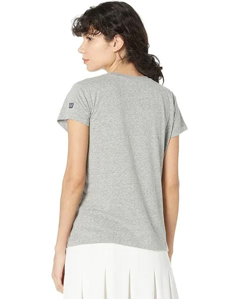 Футболка Wilson Paris 2021 Tech Tee, цвет Heather Grey