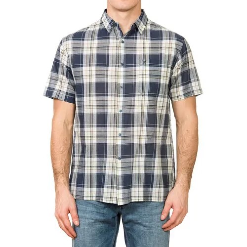 Мужская летняя рубашка WESTLAND в клетку W1023WHITE-INK размер L