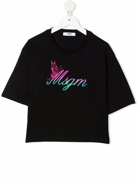 MSGM Kids футболка с логотипом