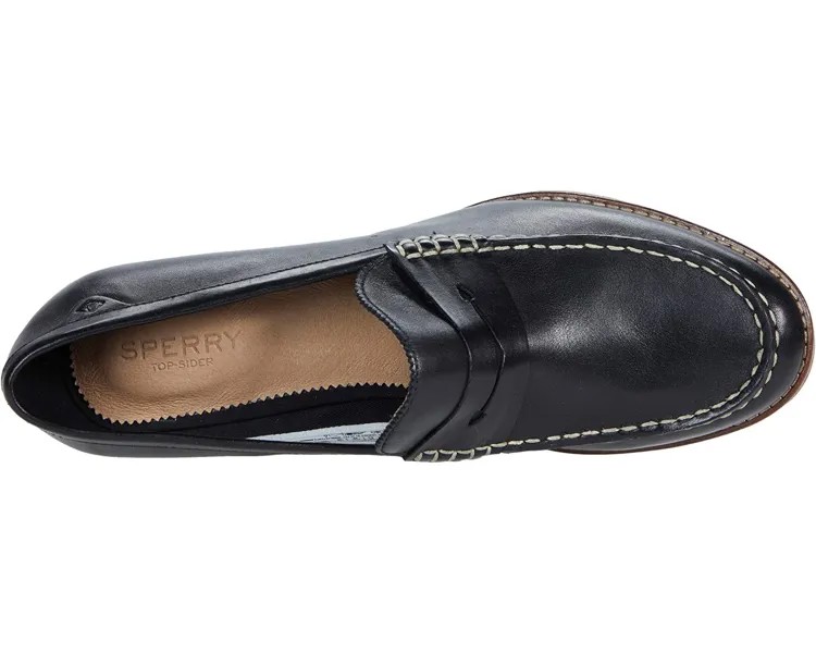 Лоферы Seaport Penny Heel Leather Sperry, черный