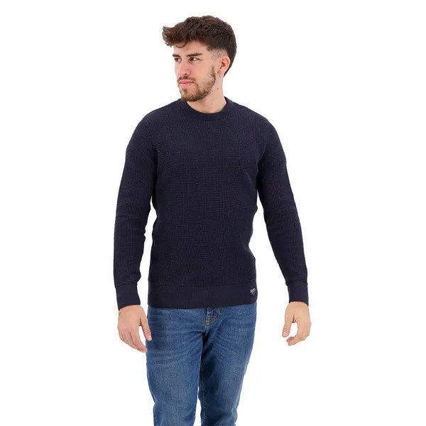 Свитер Superdry Textured Crew Neck, синий