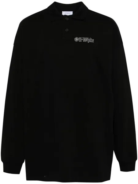 Off-White рубашка поло с принтом Gang, черный