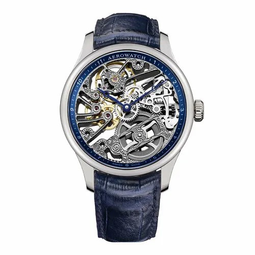 Наручные часы AEROWATCH Skeleton 50981 AA11, серебряный