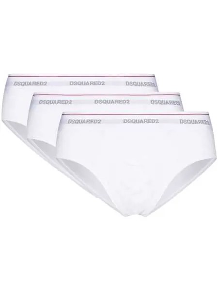 Dsquared2 комплект из трех трусов-брифов с логотипом