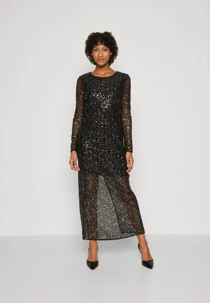 Коктейльное/вечернее платье SLFNOEL ANKLE SEQUINS DRESS Selected Femme, цвет black