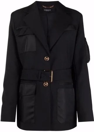Versace куртка с длинными рукавами и поясом