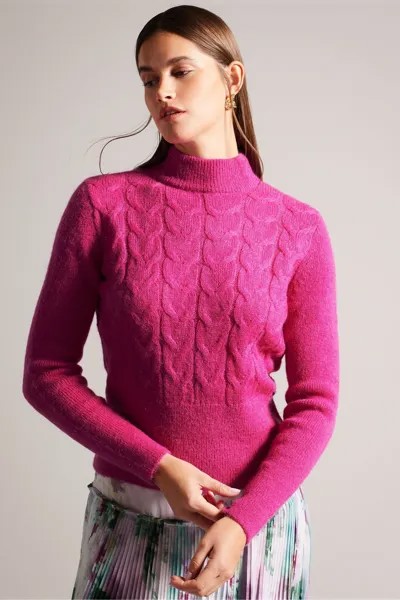 Свитер Veolaa косой вязки Ted Baker, розовый