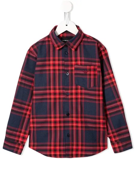 Emporio Armani Kids рубашка в клетку