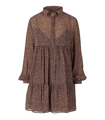 Женское коричневое платье-рубашка Aniye By Adrienne