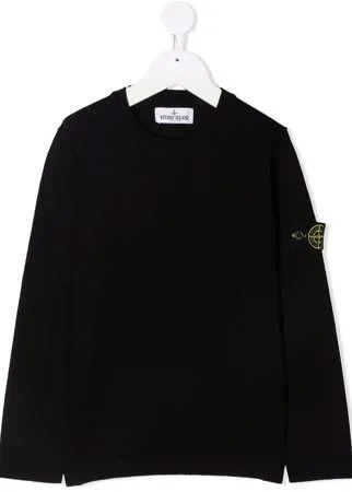Stone Island Junior толстовка с нашивкой-логотипом