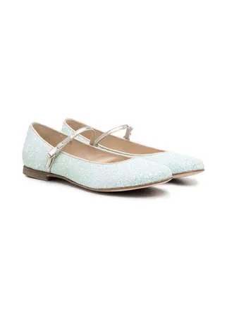 Gallucci Kids балетки с бантами и блестками