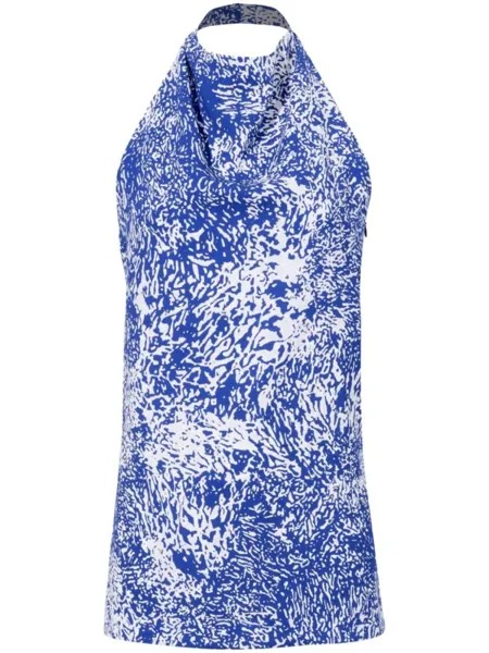 Proenza Schouler топ Theda с узором, синий