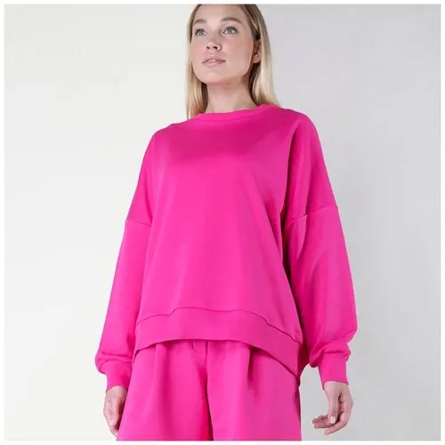 Свитшот Cherry Cat, оверсайз, средней длины, размер L-XL, серый