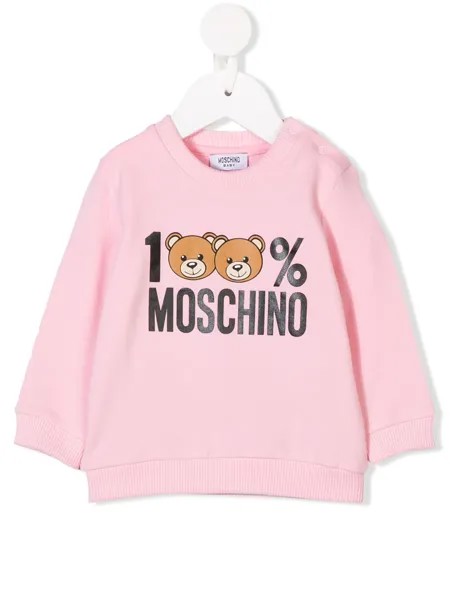 Moschino Kids толстовка с принтом логотипа