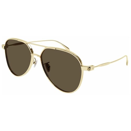 Солнцезащитные очки Alexander McQueen, коричневый, золотой