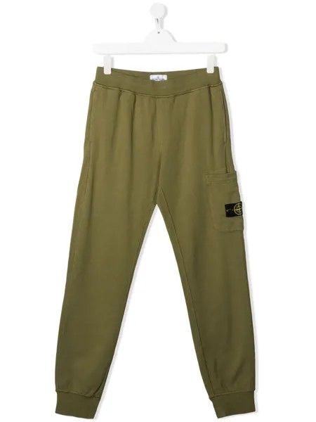 Stone Island Junior спортивные брюки с нашивкой-логотипом
