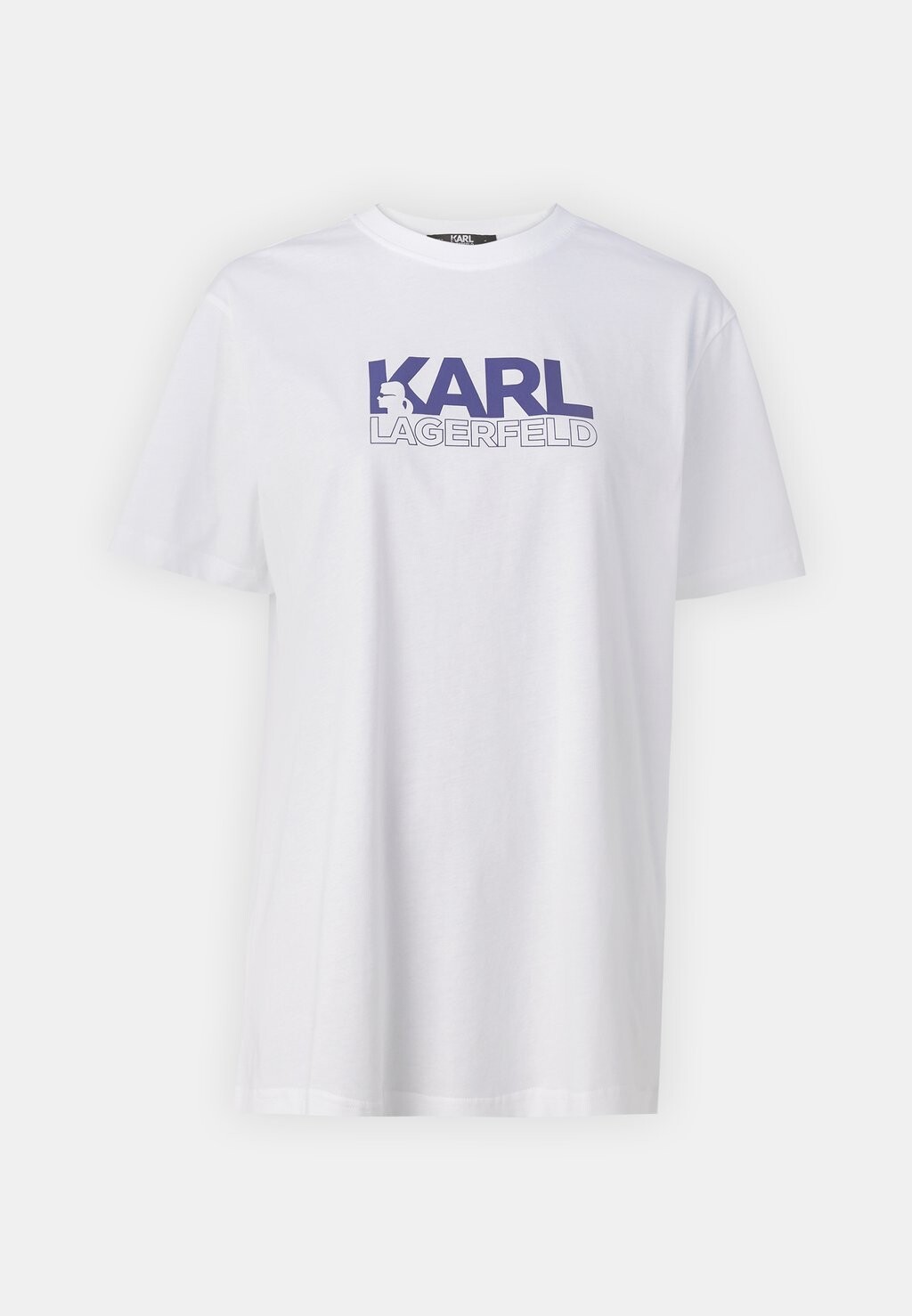 Футболки с принтом STACK LOGO KARL LAGERFELD, белый